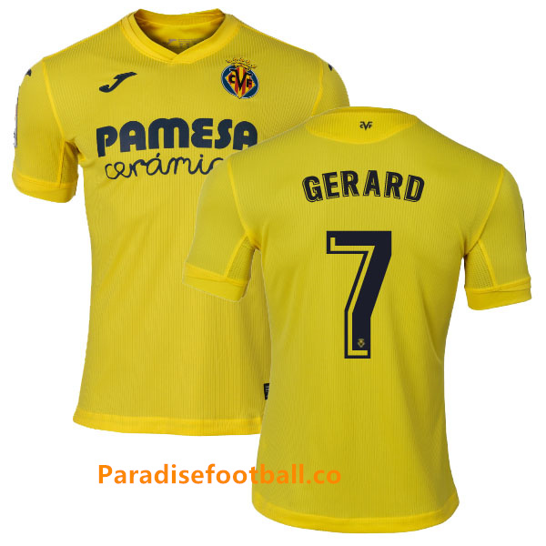 2020-2021 Villarreal Home Kit Soccer Jersey Gerard #7